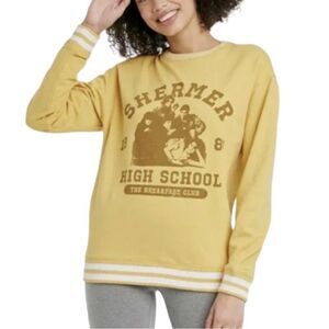 The Breakfast Club Shermer HighSchool 1984 Yellow Sweatshirt Size Medium
